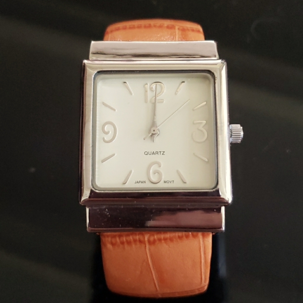 NIB Avon Quartz Wide Cuff Watch Paprika